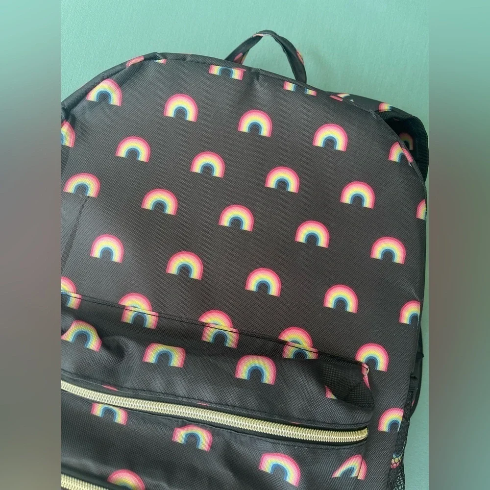 Under One Sky Rainbow Backpack Pride Travel Bag Back to School Zipper